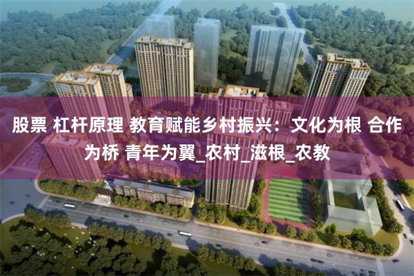 股票 杠杆原理 教育赋能乡村振兴：文化为根 合作为桥 青年为翼_农村_滋根_农教
