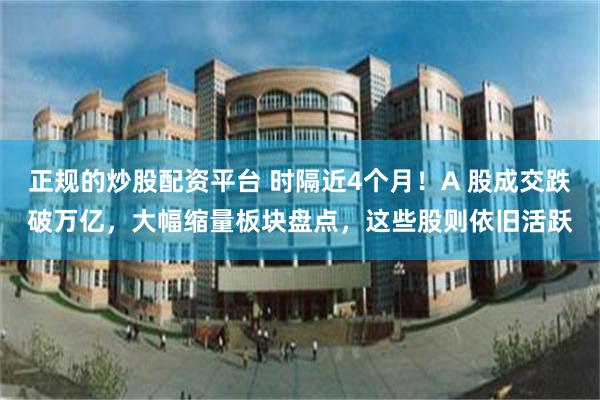 正规的炒股配资平台 时隔近4个月！A 股成交跌破万亿，大幅缩量板块盘点，这些股则依旧活跃